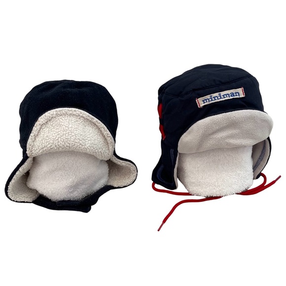 Baby Winter Trapper Hats w/Ear Flaps French Designer Miniman & GAP - Picture 3 of 10